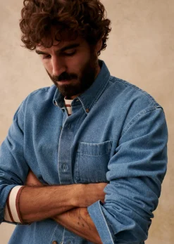 Sezane Denim|Vestes coton|Surchemise Valerio Denim