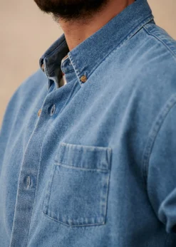 Sezane Denim|Vestes coton|Surchemise Valerio Denim