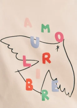 Sezane Sweats|Sweat-Shirt Amour Libre Oiseau - Sézane X Pangea Crème / Multico