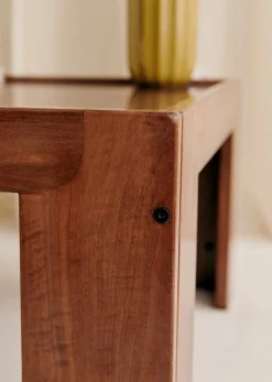 Sezane La Sélection Vintage|Table D'appoint édition Cassina Années 1950 Noyer