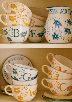 Sezane La Vaisselle|Tasse Poème - Bleu Orage