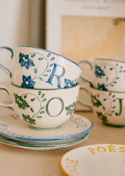 Sezane La Vaisselle|Tasse Poème - Bleu Orage