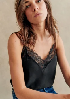 Sezane Tops & Bodies|Top Saroise Noir