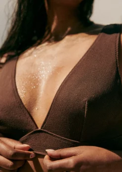Sezane Le Bain|Triangle Plage Secrète - Sézane X Ysé Marron