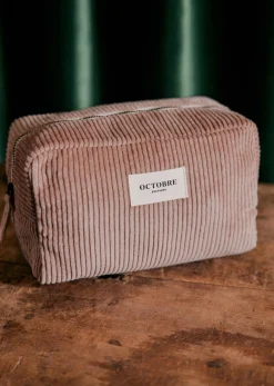 Sezane Accessoires|Trousse De Toilette Twyman Velours Côtelé