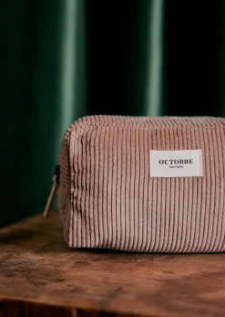Sezane Accessoires|Trousse De Toilette Twyman Velours Côtelé