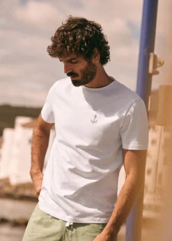 Sezane T-shirts|Le Bain|T-Shirt Ancre Blanc