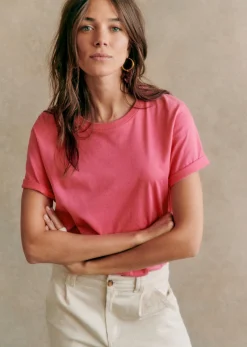 Sezane T-shirts|T-Shirt Conrad - Création Rose Rose Bubble