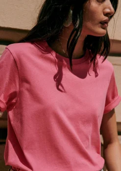 Sezane T-shirts|T-Shirt Conrad - Création Rose Rose Bubble
