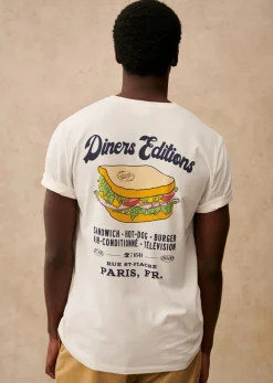 Sezane T-shirts motif|T-Shirt Diners Editions Écru