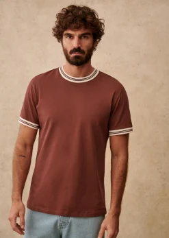 Sezane T-shirts manches courtes|T-Shirt Egeo Bordeaux