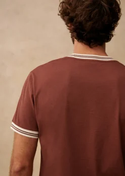 Sezane T-shirts manches courtes|T-Shirt Egeo Bordeaux