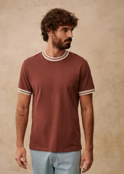 Sezane T-shirts manches courtes|T-Shirt Egeo Bordeaux