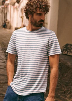 Sezane T-shirts manches courtes|T-Shirts coton lin|T-Shirt Fabio