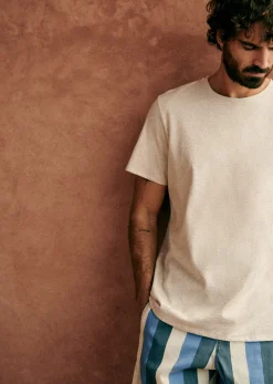 Sezane T-shirts manches courtes|T-Shirts coton lin|T-Shirt Fabio