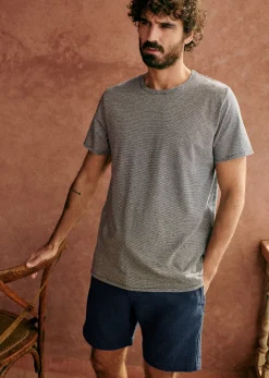 Sezane T-shirts manches courtes|T-Shirts coton lin|T-Shirt Fabio