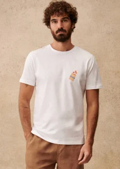 Sezane T-shirts motif|T-shirts manches courtes|T-Shirt Fruits Du Soleil Blanc