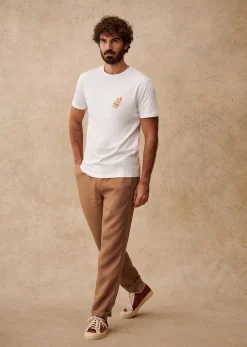 Sezane T-shirts motif|T-shirts manches courtes|T-Shirt Fruits Du Soleil Blanc