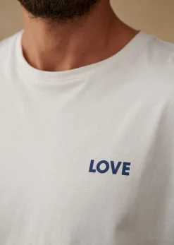 Sezane T-shirts motif|T-shirts manches courtes|T-Shirt Love Écru