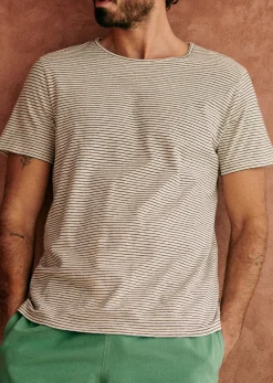 Sezane T-shirts manches courtes|T-Shirts coton lin|T-Shirt Martin