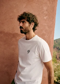 Sezane T-shirts motif|T-shirts manches courtes|T-Shirt Montgolfière Blanc