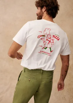 Sezane T-shirts motif|T-Shirt Pizza Pasta Amore Blanc