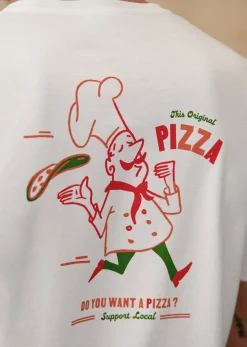 Sezane T-shirts motif|T-Shirt Pizza Pasta Amore Blanc