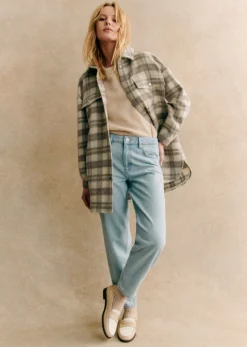 Sezane Vestes & Manteaux|Veste Anneline Gris Clair