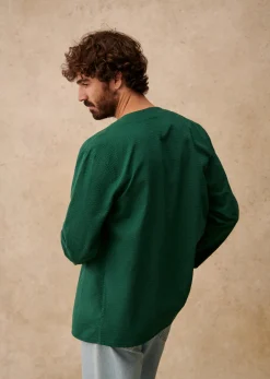 Sezane Vestes coton|Veste Clément Seersucker Vert