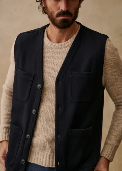 Sezane Vestes laine|Cardigans & Gilets|Veste Edern Marine