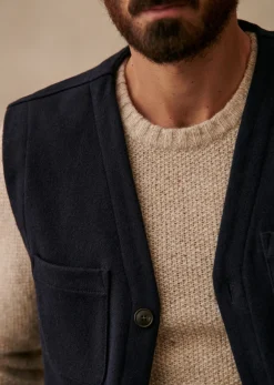 Sezane Vestes laine|Cardigans & Gilets|Veste Edern Marine