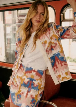 Sezane Vestes & Manteaux|Veste Elouise Broderie Ikat