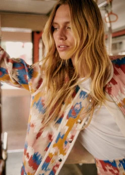Sezane Vestes & Manteaux|Veste Elouise Broderie Ikat