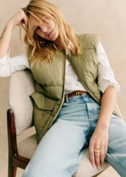 Sezane Vestes & Manteaux|Veste Enrica Kaki Clair