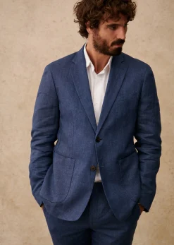 Sezane Costumes|Vestes formelles|Veste Kale Chevrons Bleu