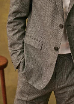 Sezane Vestes formelles|Veste Lucas Pied de Poule Beige