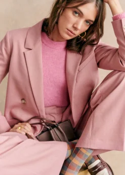 Sezane Vestes & Manteaux|Veste Michele - Création Solidaire Bois de rose chiné