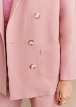 Sezane Vestes & Manteaux|Veste Michele - Création Solidaire Bois de rose chiné