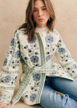 Sezane Vestes & Manteaux|Veste Renato Ecru Multicolore