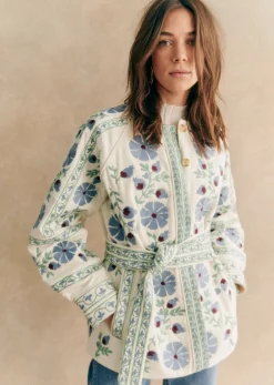 Sezane Vestes & Manteaux|Veste Renato Ecru Multicolore